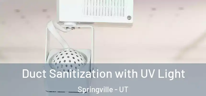 Duct Sanitization with UV Light Springville - UT